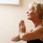 woman doing yoga