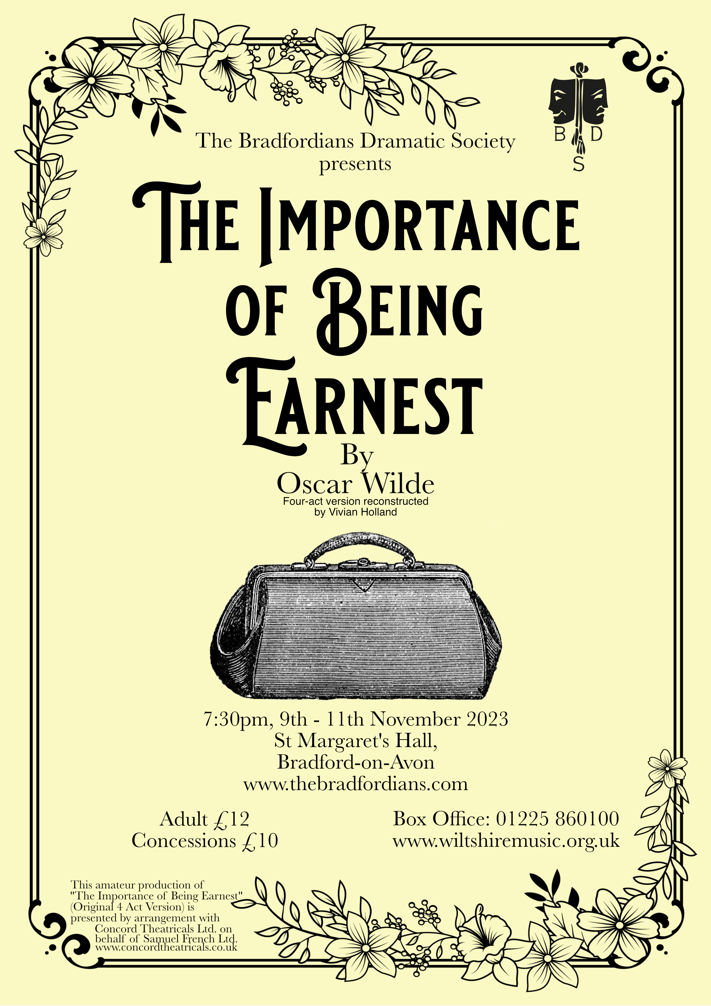 Importance of Being Earnest poster
